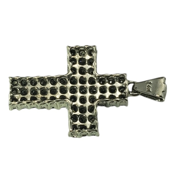 14 Karat White Gold Diamond Cross Pendant #20758 - Picture 4 of 8